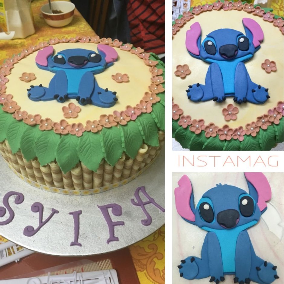 Торт со стичем для девочек