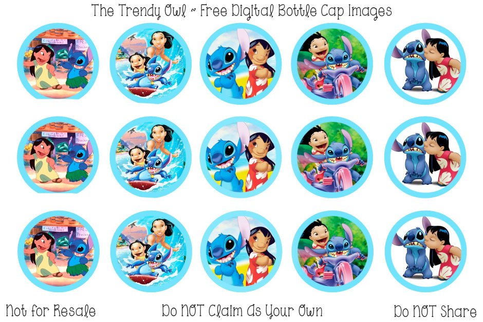 Вафельная картинка Лило и Стич