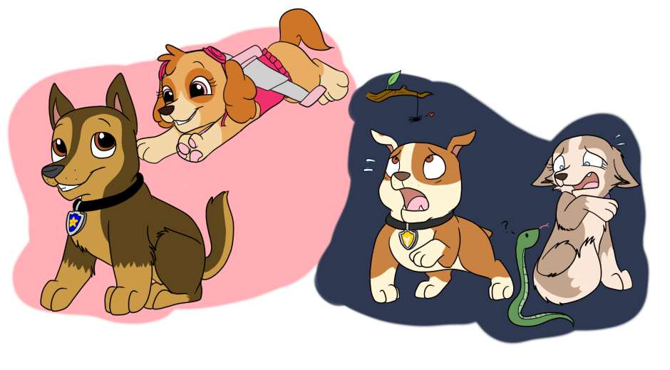 Щенячий патруль Рокки и Скай любовь