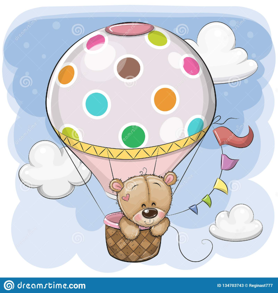 Мишка на воздушном шаре