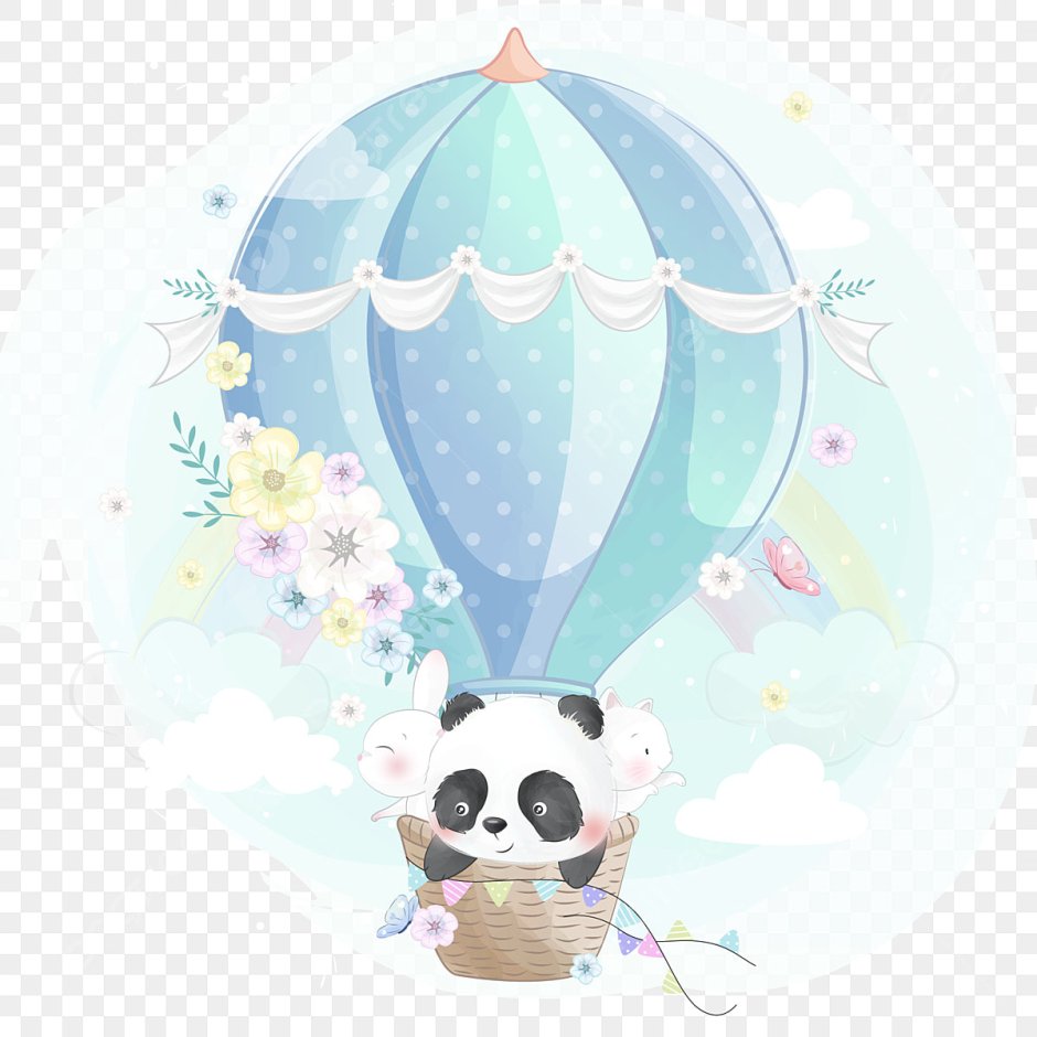 Мишка на воздушном шаре