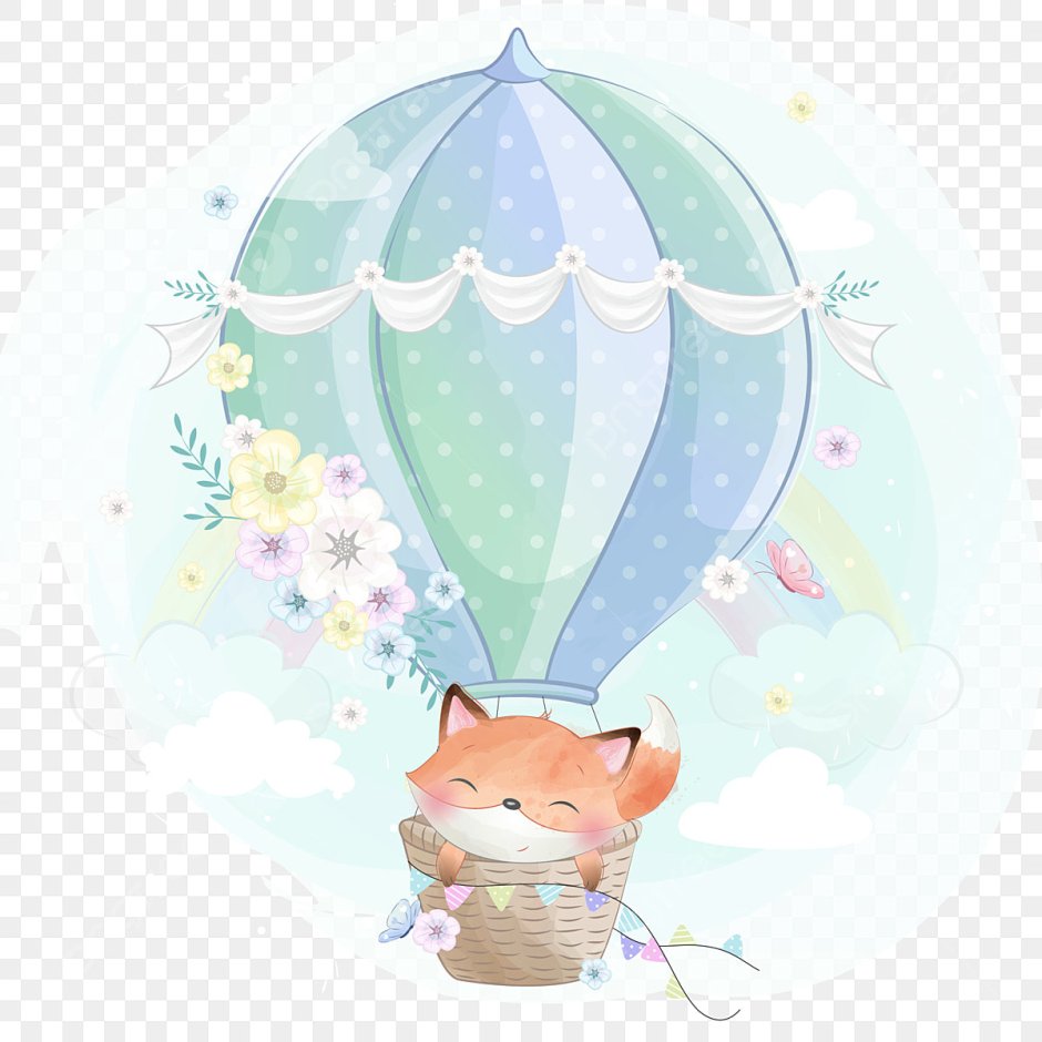 Зайчик на воздушном шаре