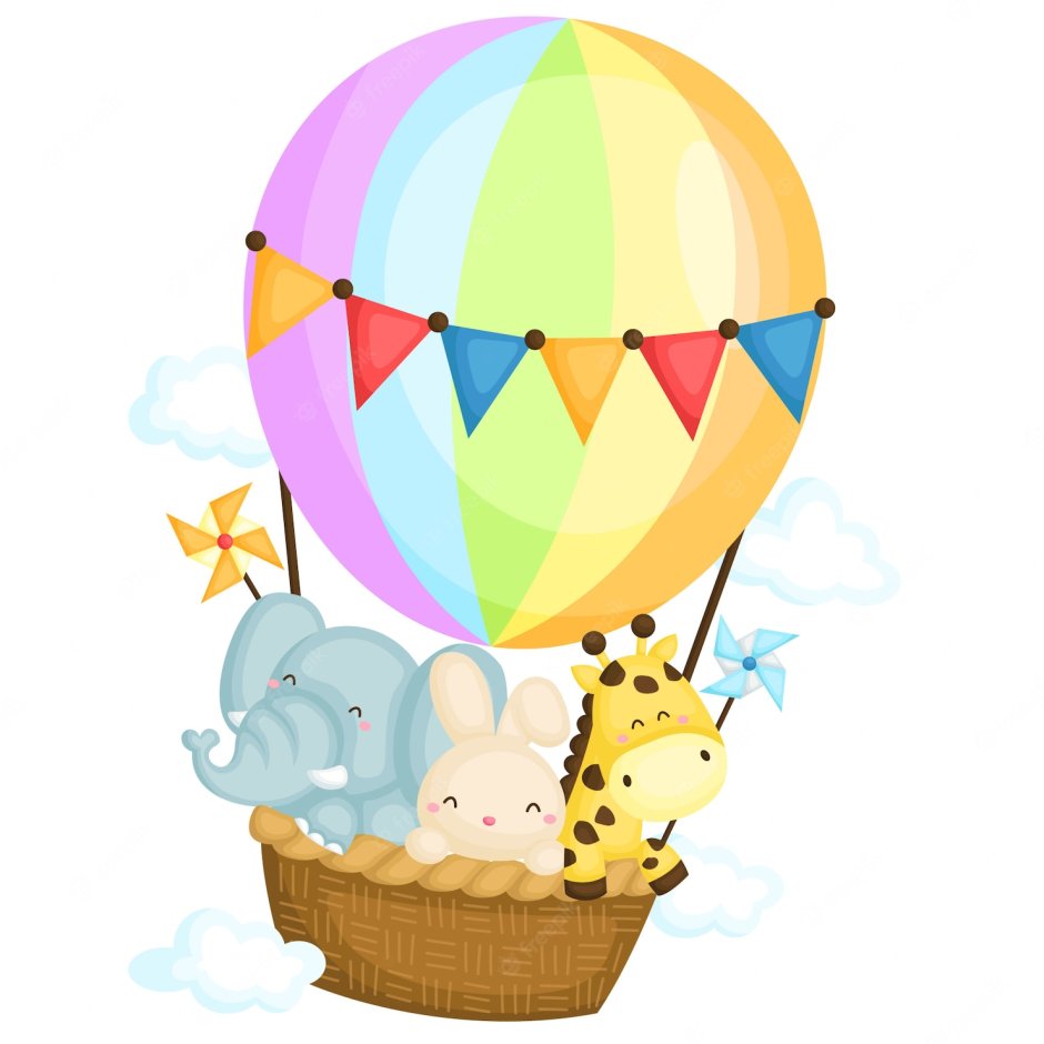 Зверюшки на воздушном шаре