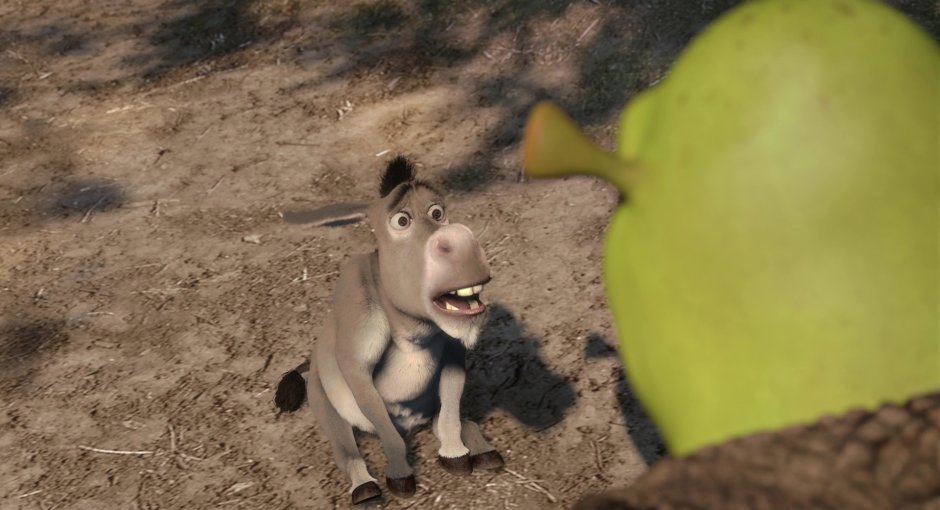 Грустный осел Шрек