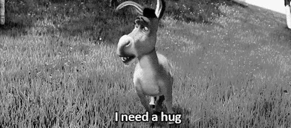 I need a hug осел