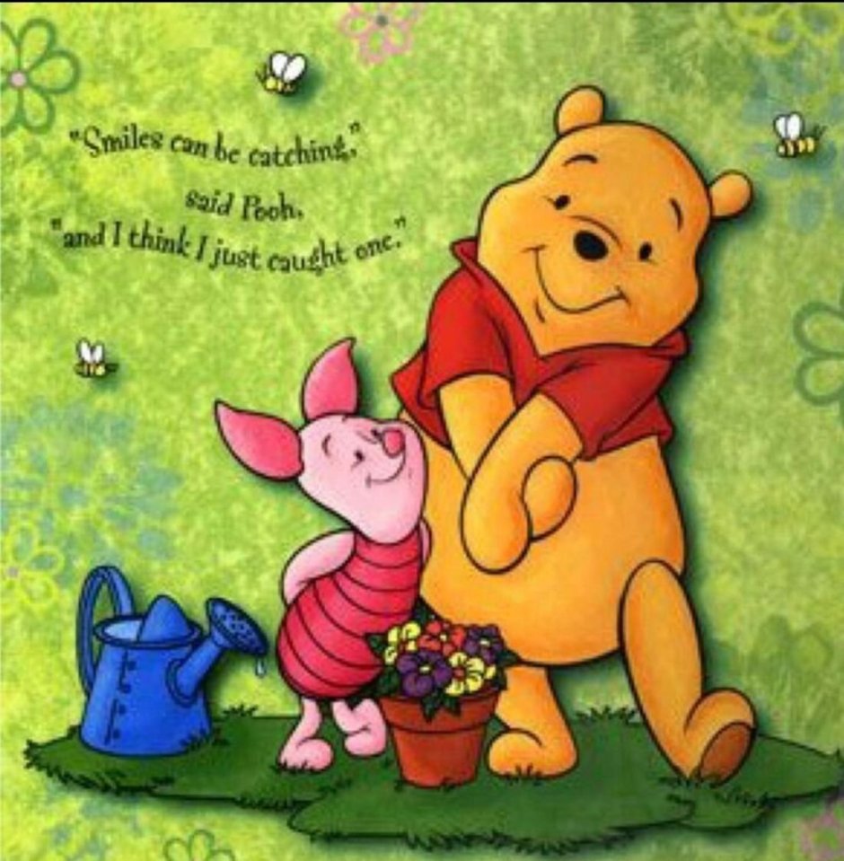 Винни пух Дисней обнимает