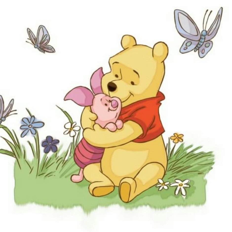 Винни пух обнимается Дисней