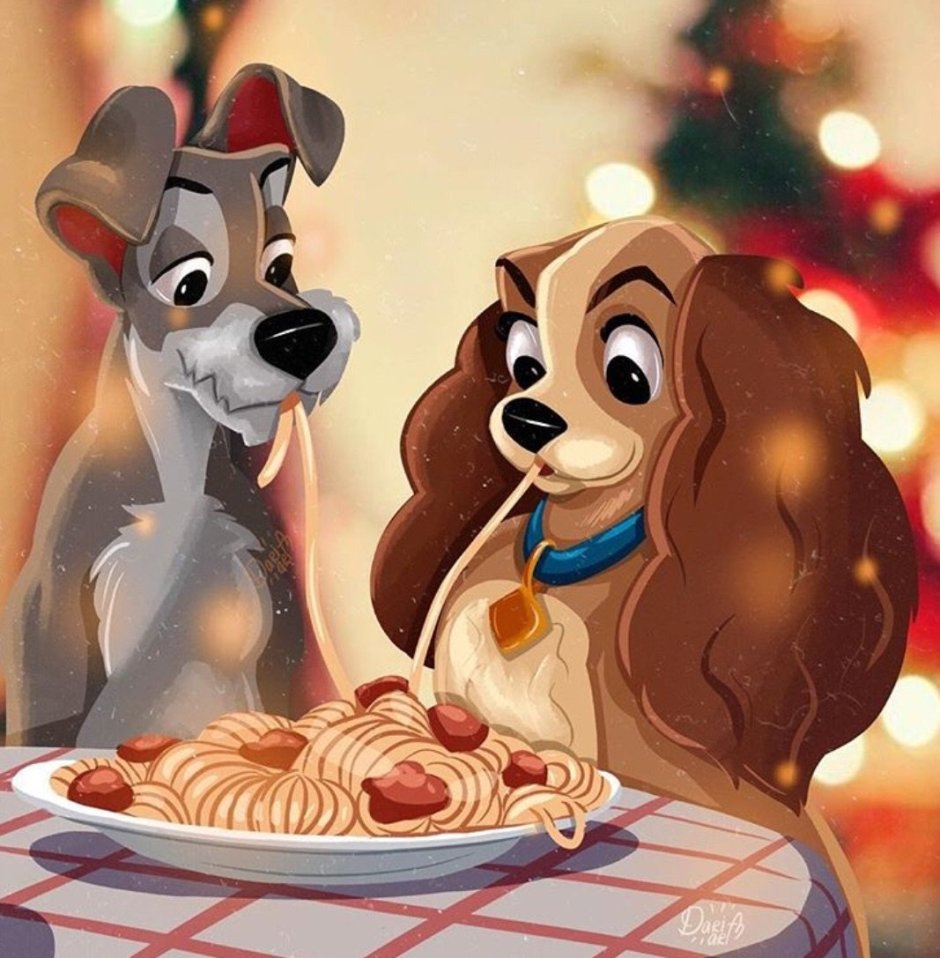 Мультик леди и Бродяга