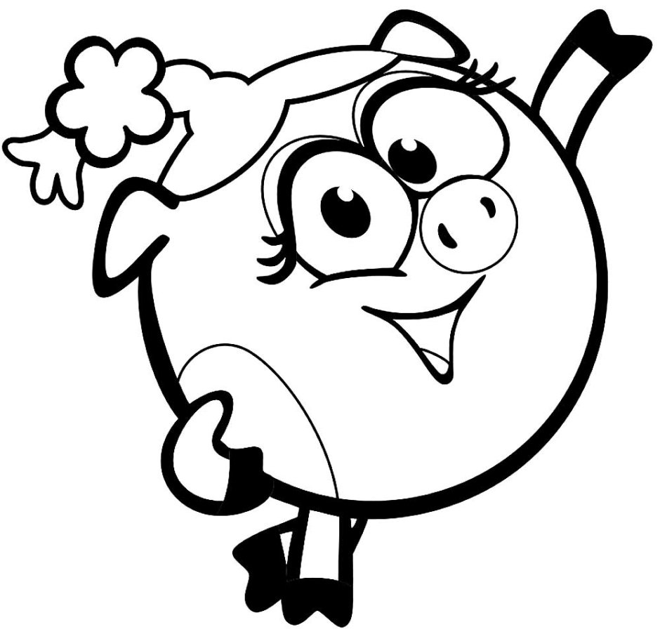 Раскраски герои мультфильмов Смешарики