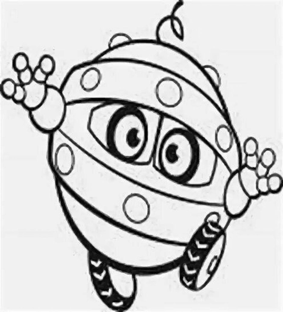 Раскраска Смешарики Биби