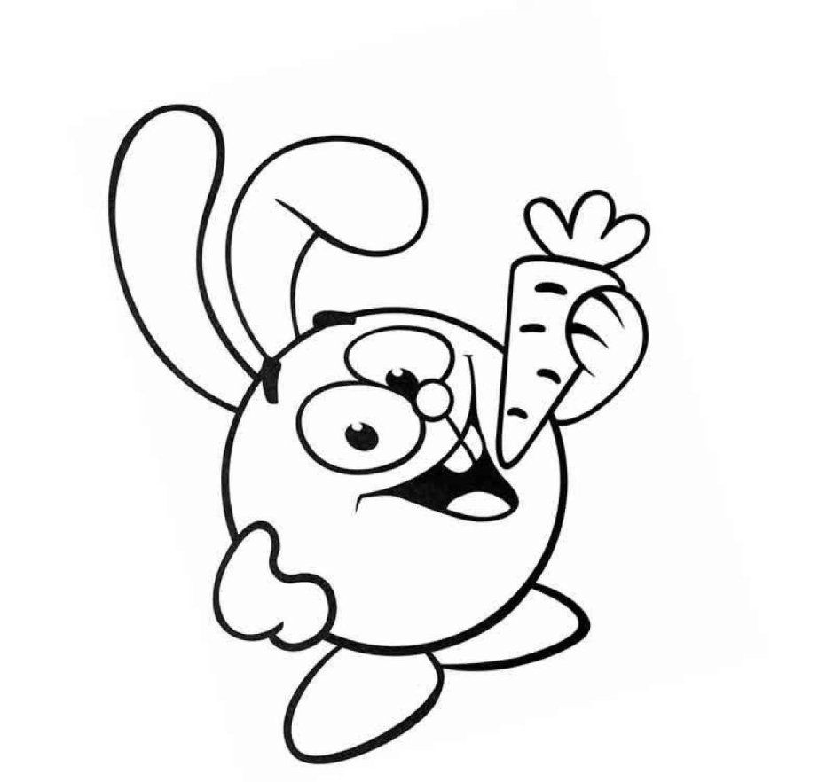 Разукрашка Смешарики Крош