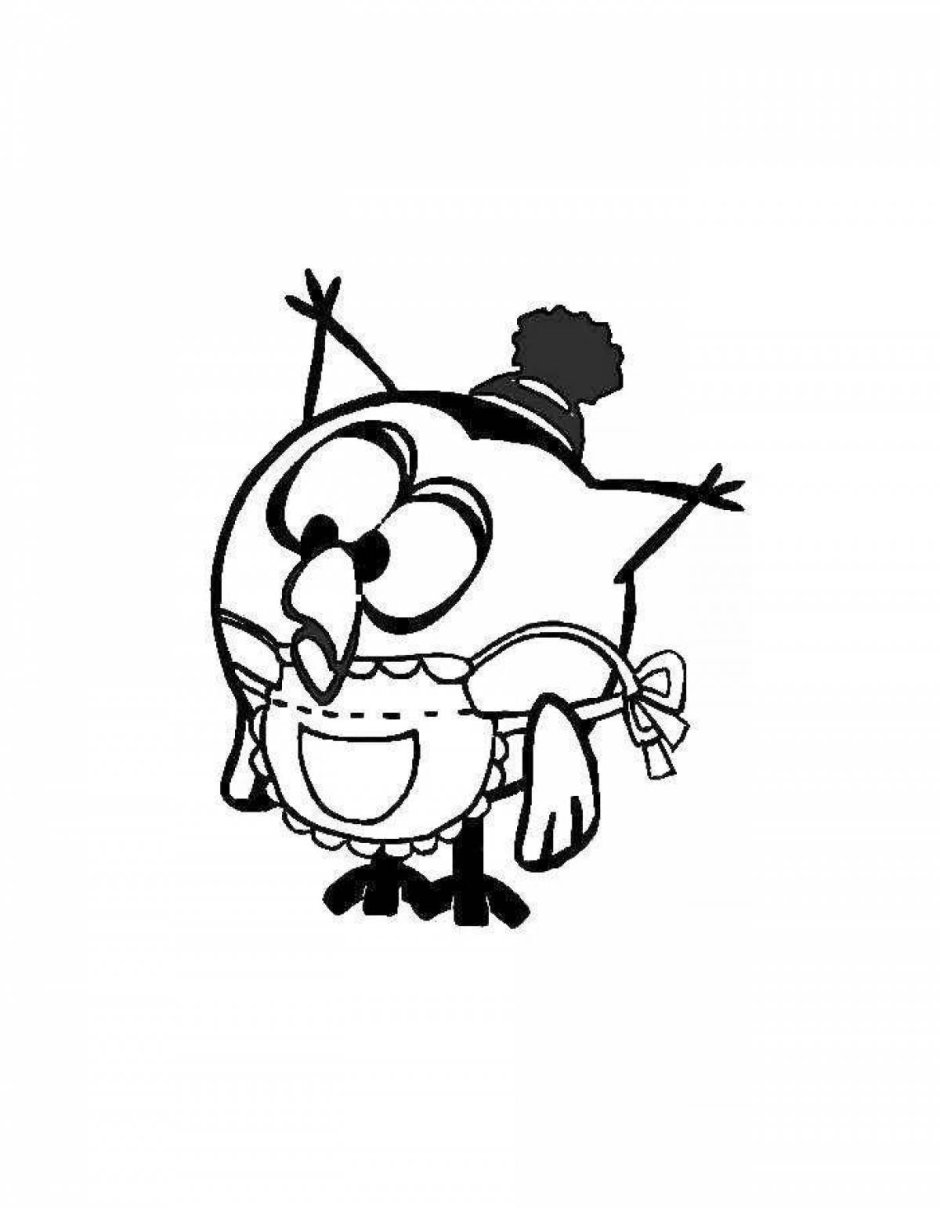 Совунья из смешариков раскраска для детей