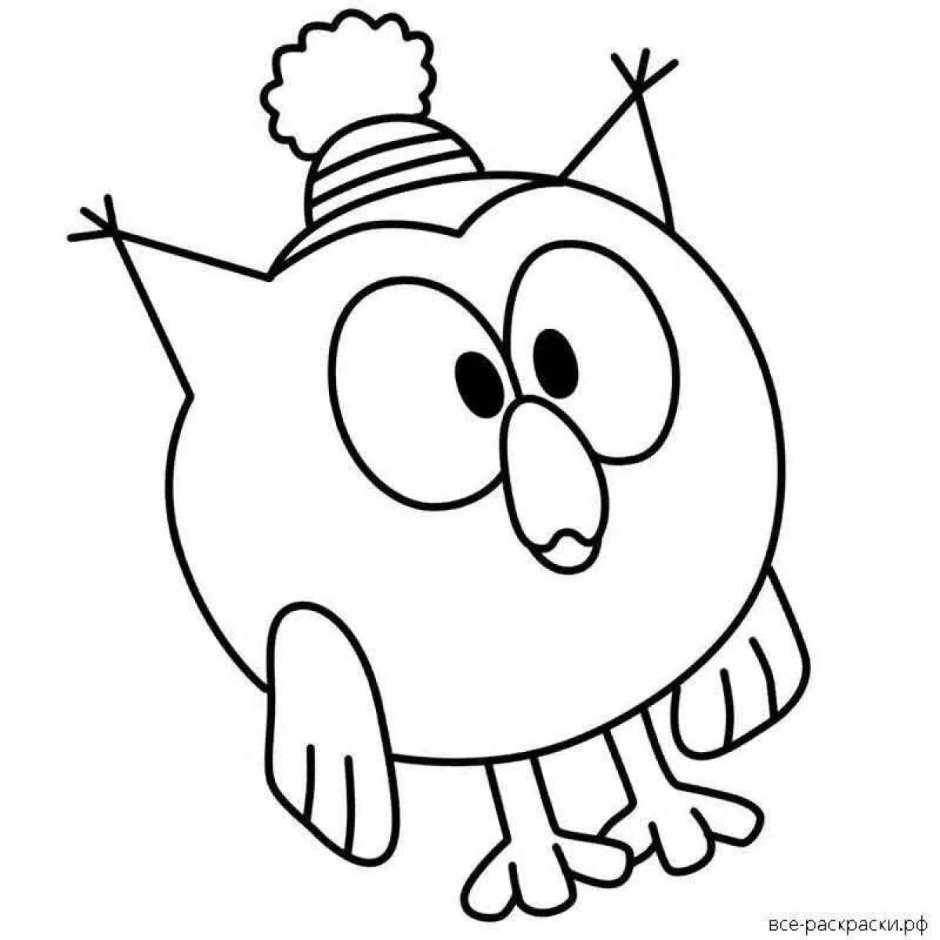 Раскраска Смешарики Совунья