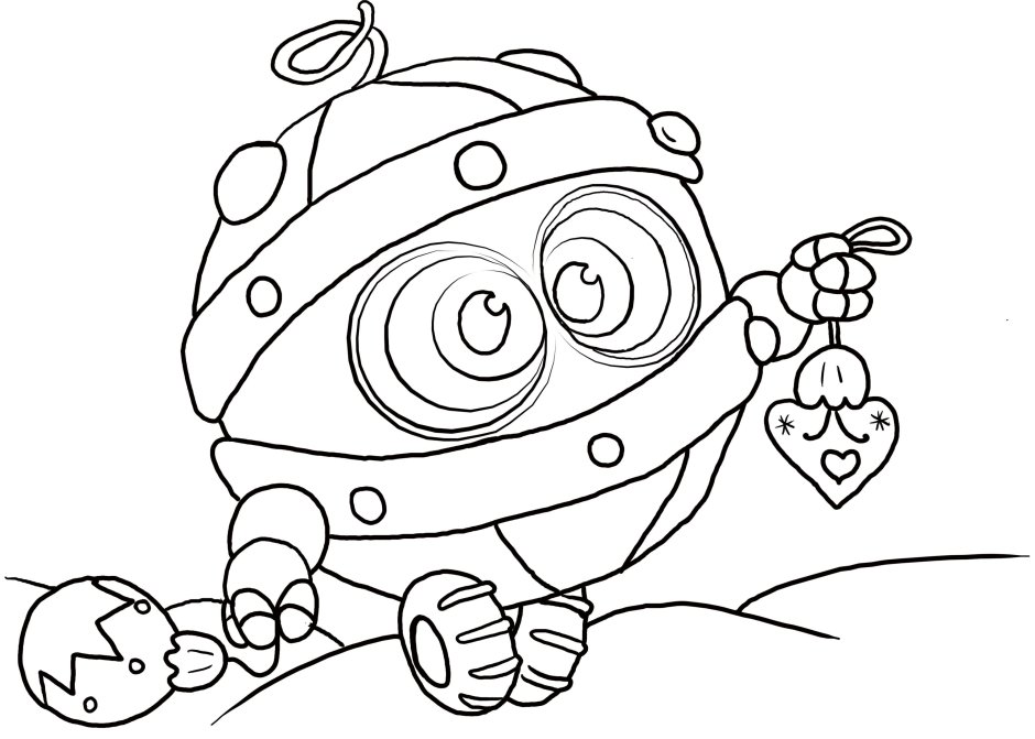 Раскраска Смешарики Биби