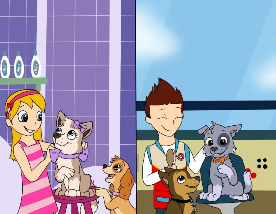 Щенячий патруль гонщик и Скай