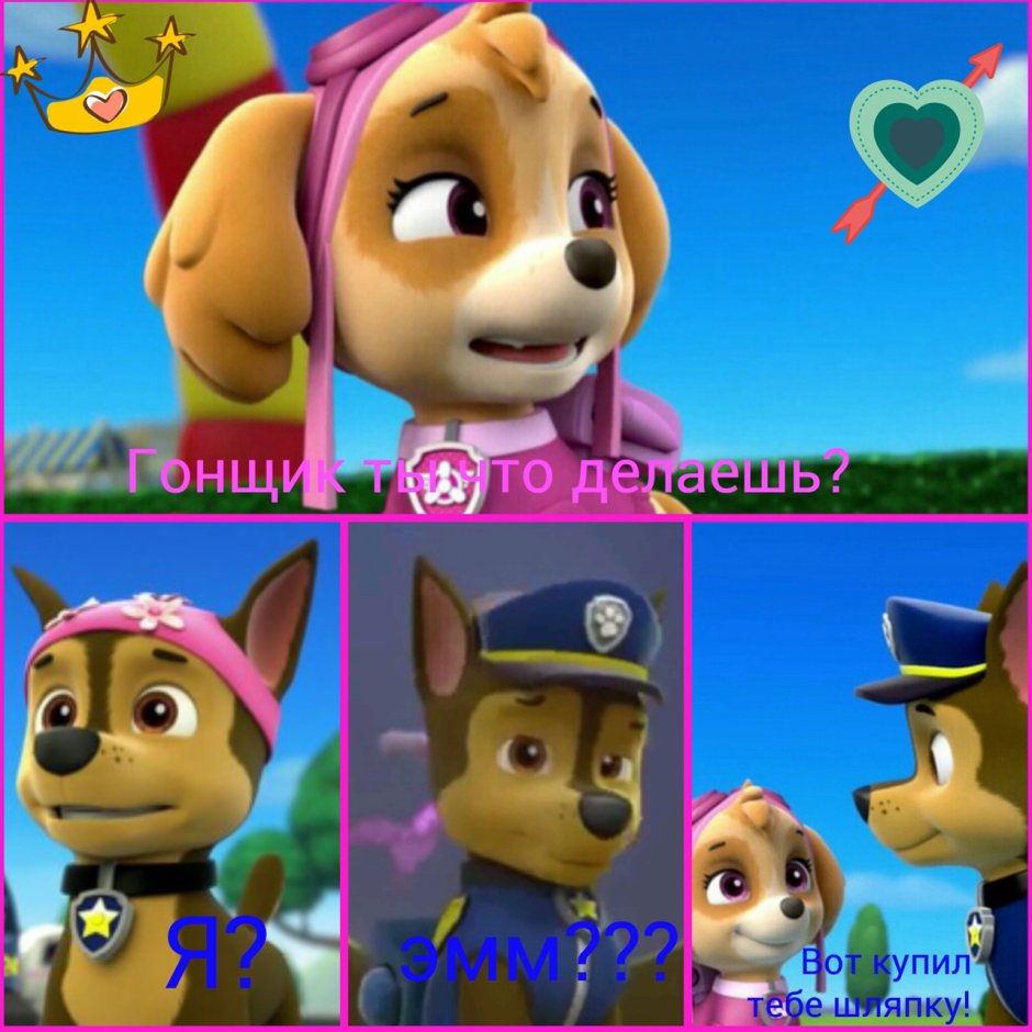 Щенячий патруль шип гонщик и Скай