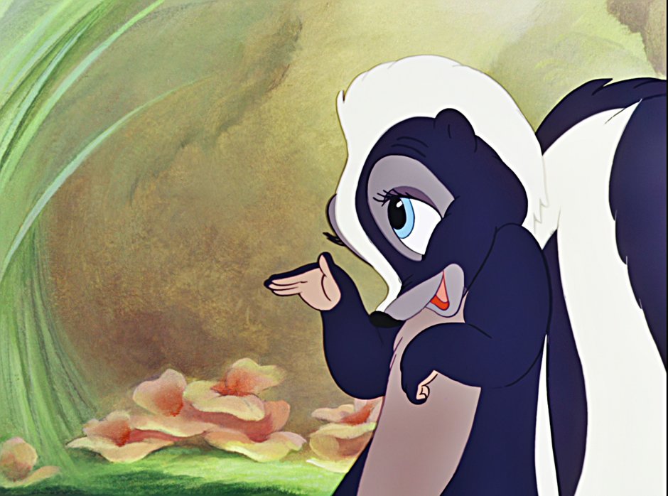 Скунс из мультика бэмби