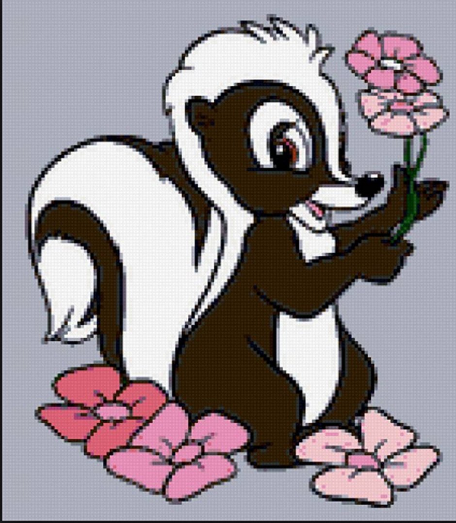 Бэмби скунс цветочек