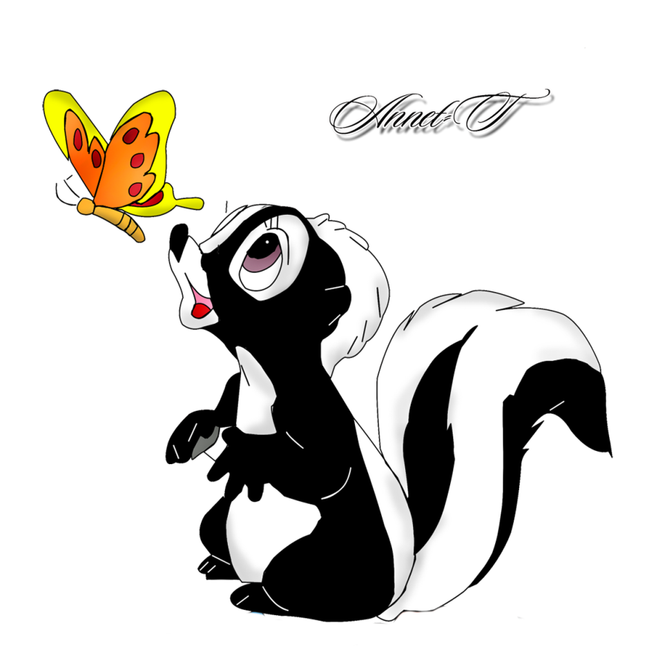 Скунс из мультика Бемби