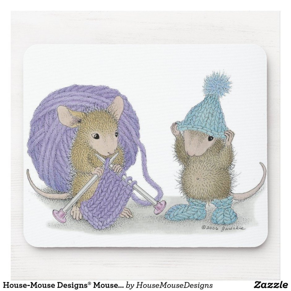 Мышка рукодельница вектор