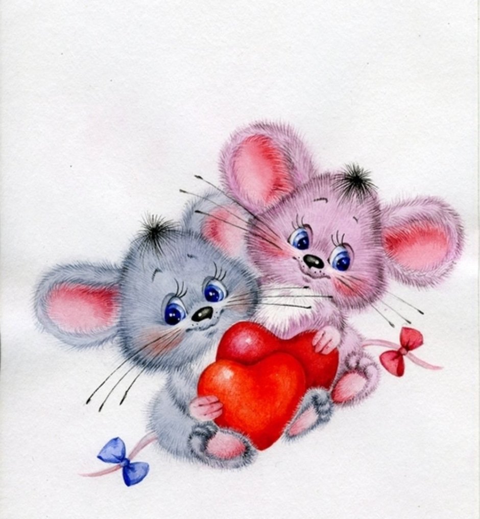 Мышка с сердечком