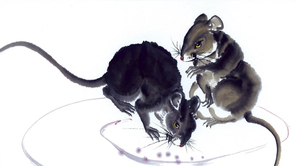 Китайская живопись крыса