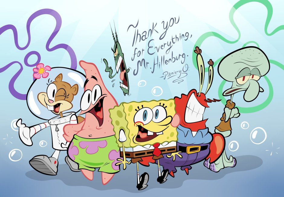 Губка Боб Патрик Сквидвард и Сэнди