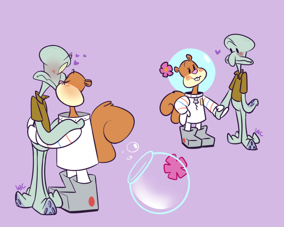 Сэнди чикс и Сквидвард