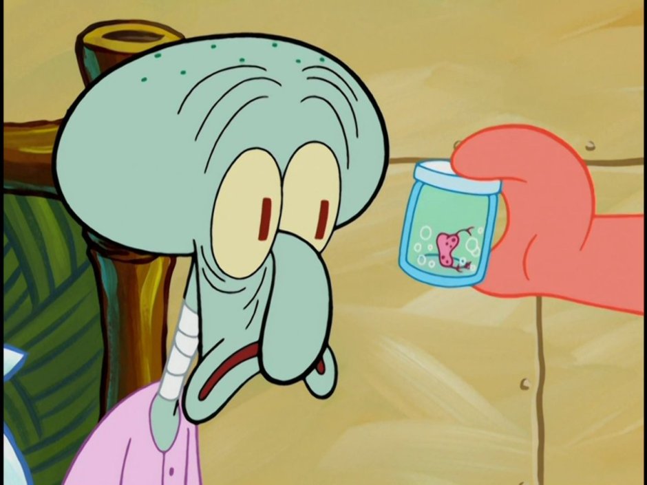 Губка Боб Сквидвард недружелюбный призрак