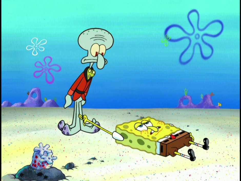 Сэнди губка Боб и Сквидвард
