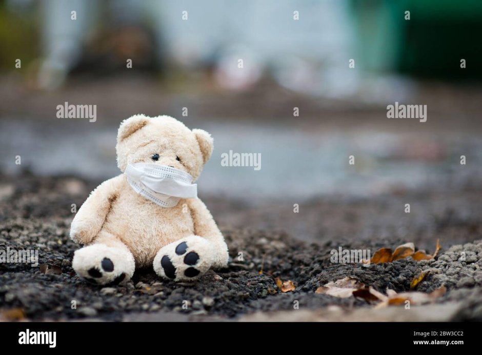 Грязный плюшевый мишка