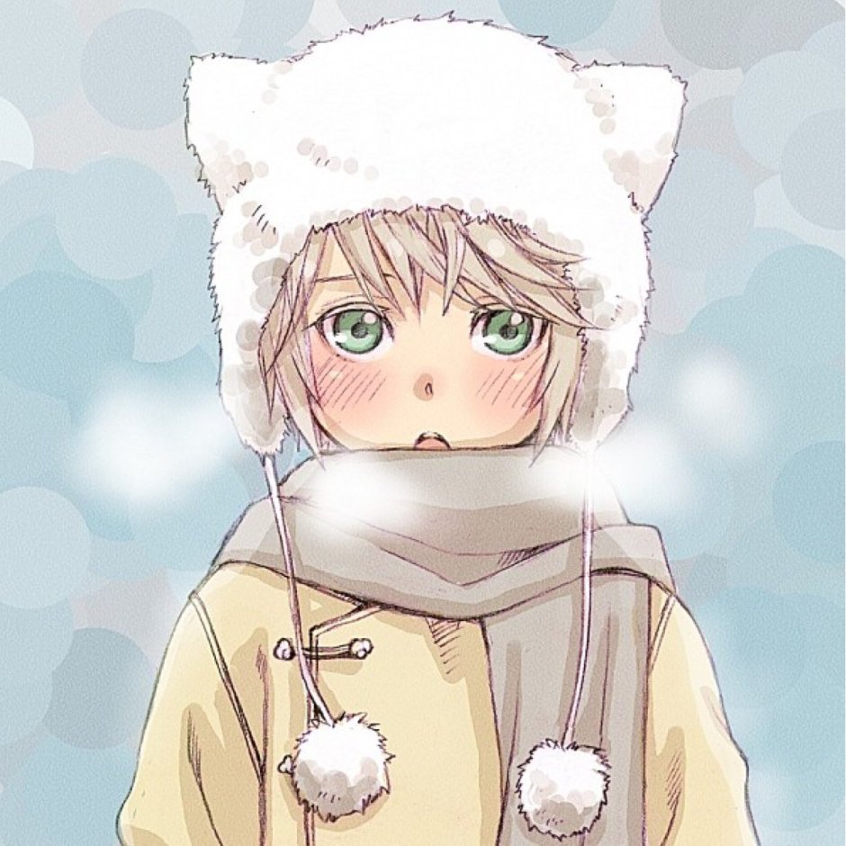 Аниме парень в шапке