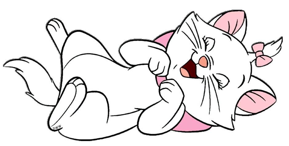 Кошка Мари на прозрачном фоне