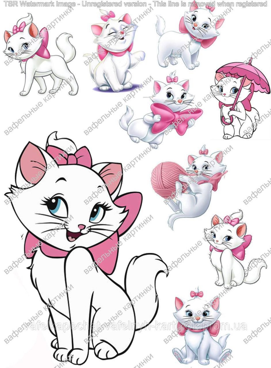Сахарная картинка кошечка Мари