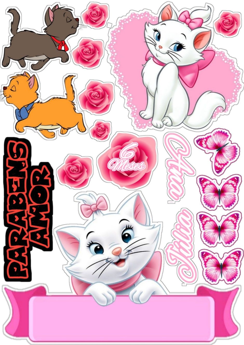 Вафельная картинка кошечка