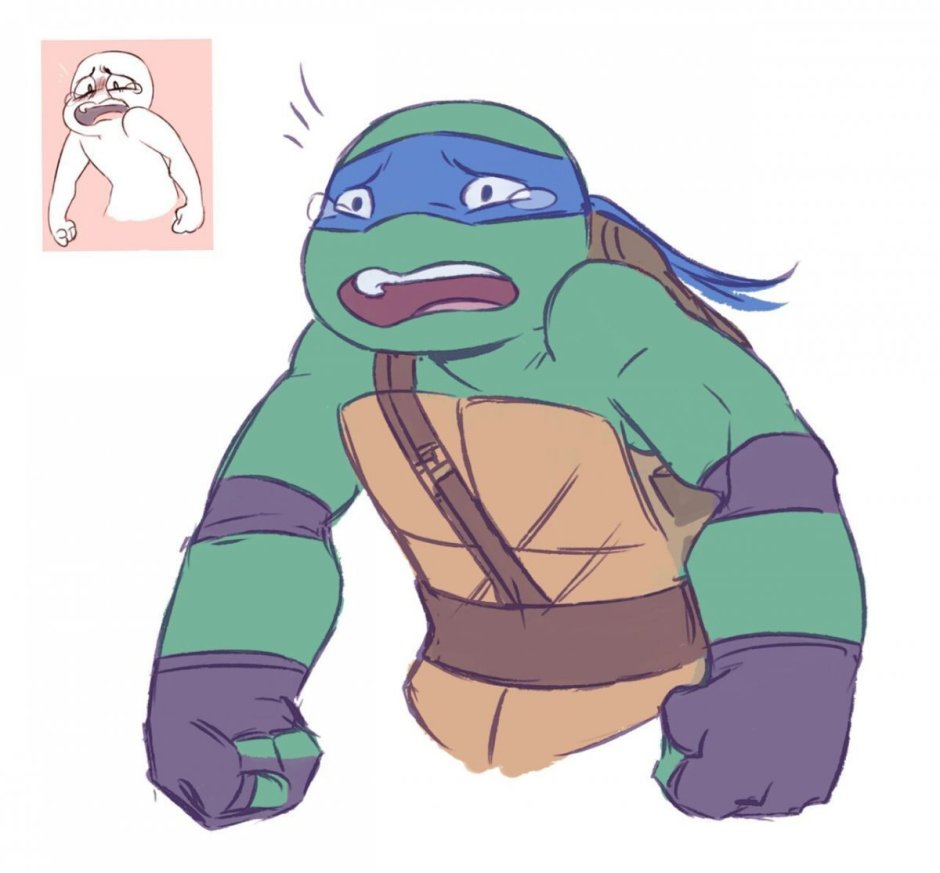 Черепашки ниндзя Леонардо плачет