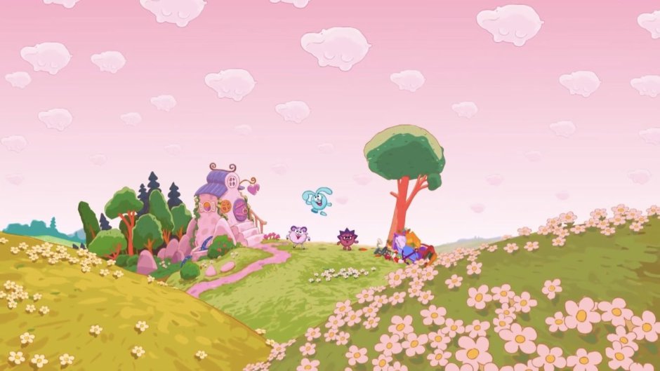 Смешарики скамейка аниматик