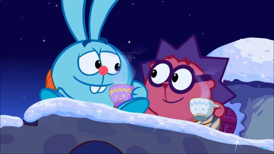 Смешарики Крош и Ежик