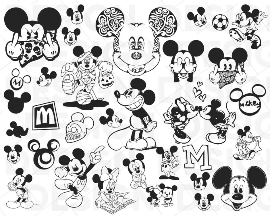 Тату микимаус эскизы