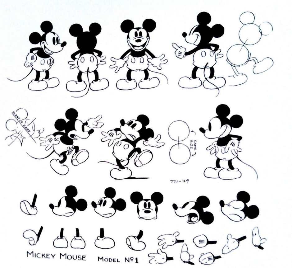 Микки Маус позы