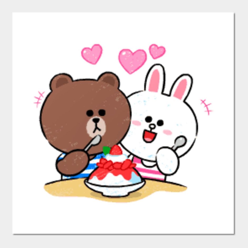 Мишка и Зайка Стикеры