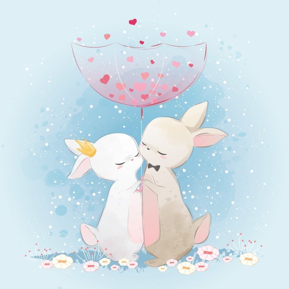 Милые зайки пара