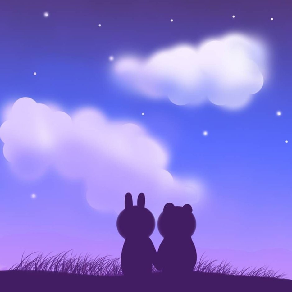 Ночной зайчик и мишка