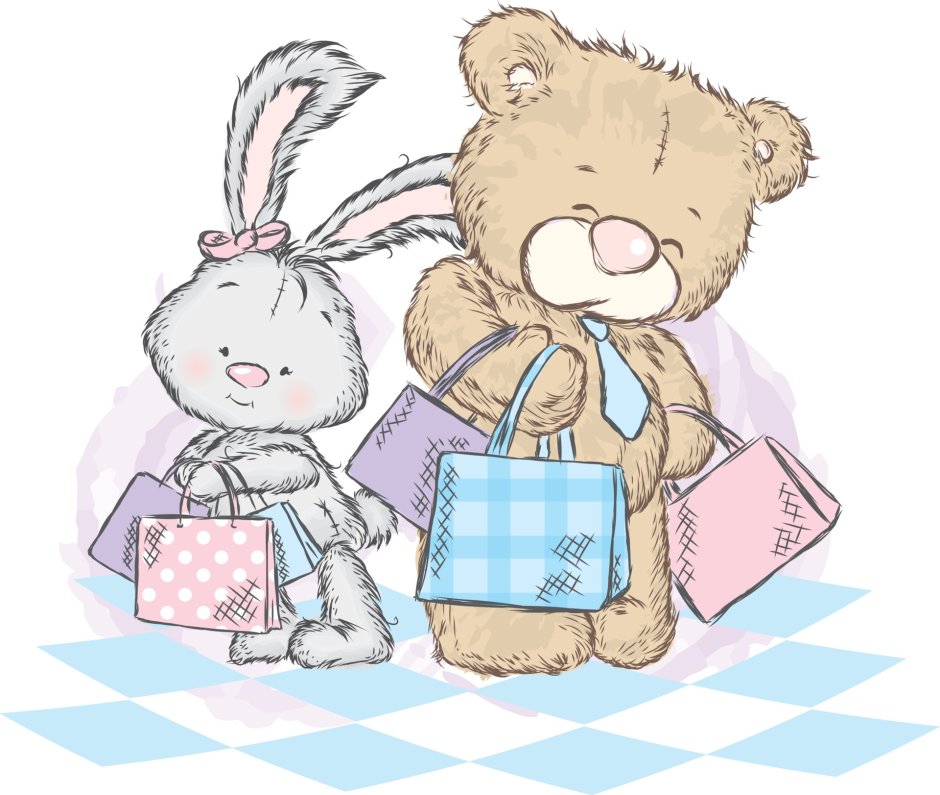 Мишка Тедди с зайцем