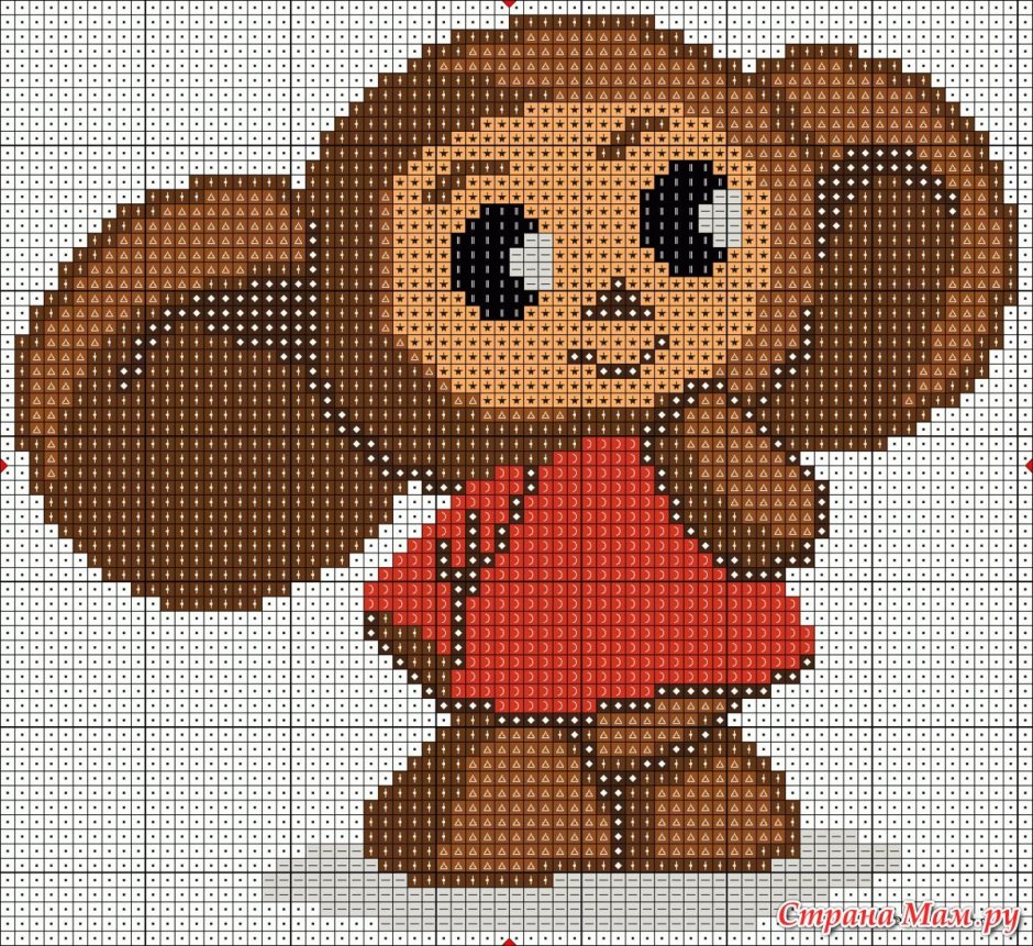 Чебурашка вышивка крестом