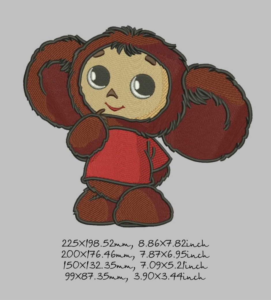 Чебурашка вышивка