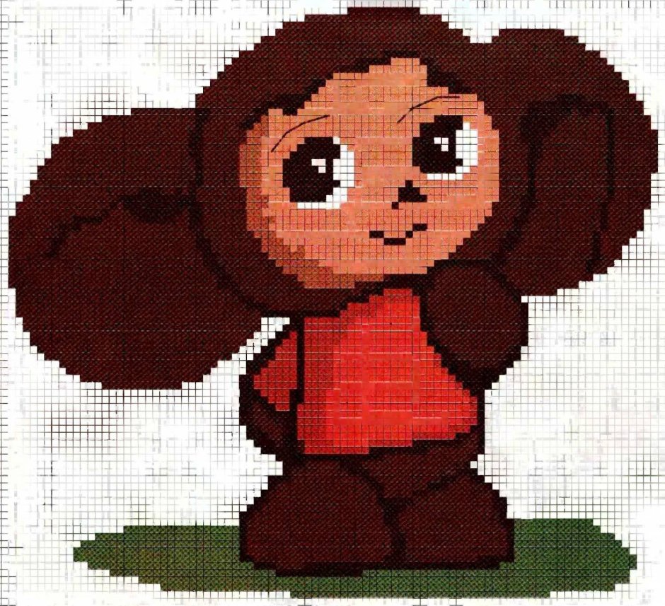 Чебурашка вышивка крестом