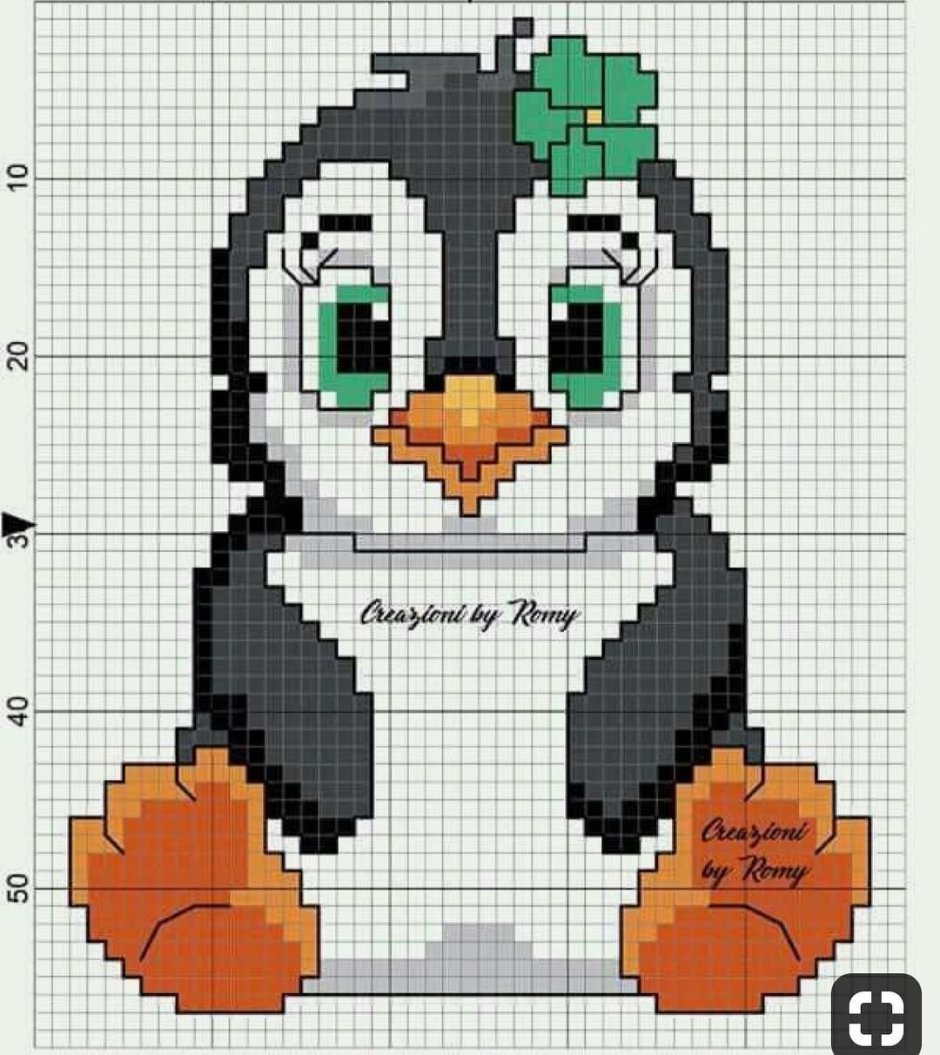 Вышивка крестиком Пингвин