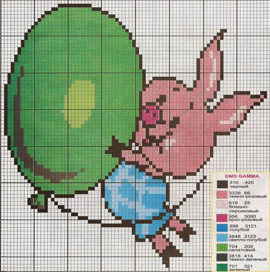 Пяточек вышивка крестиком