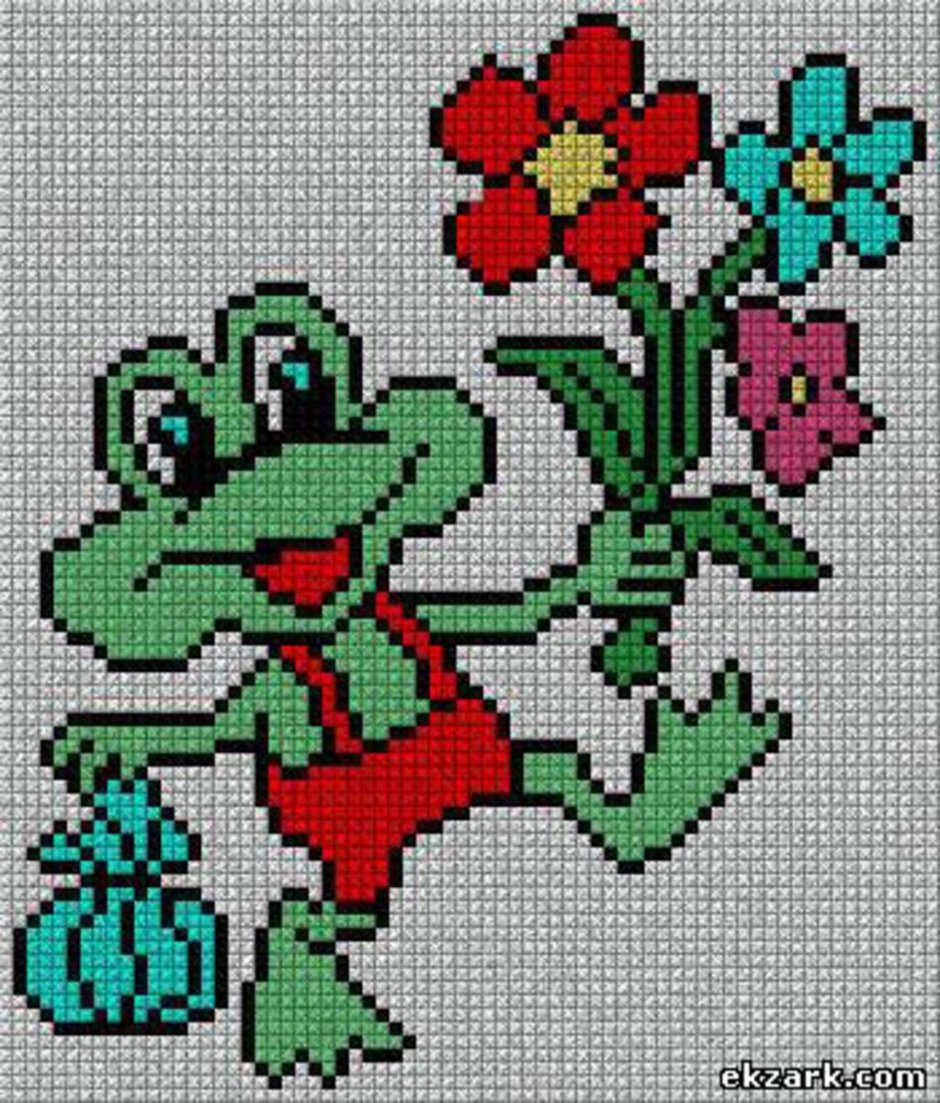 Дети вышивают крестиком